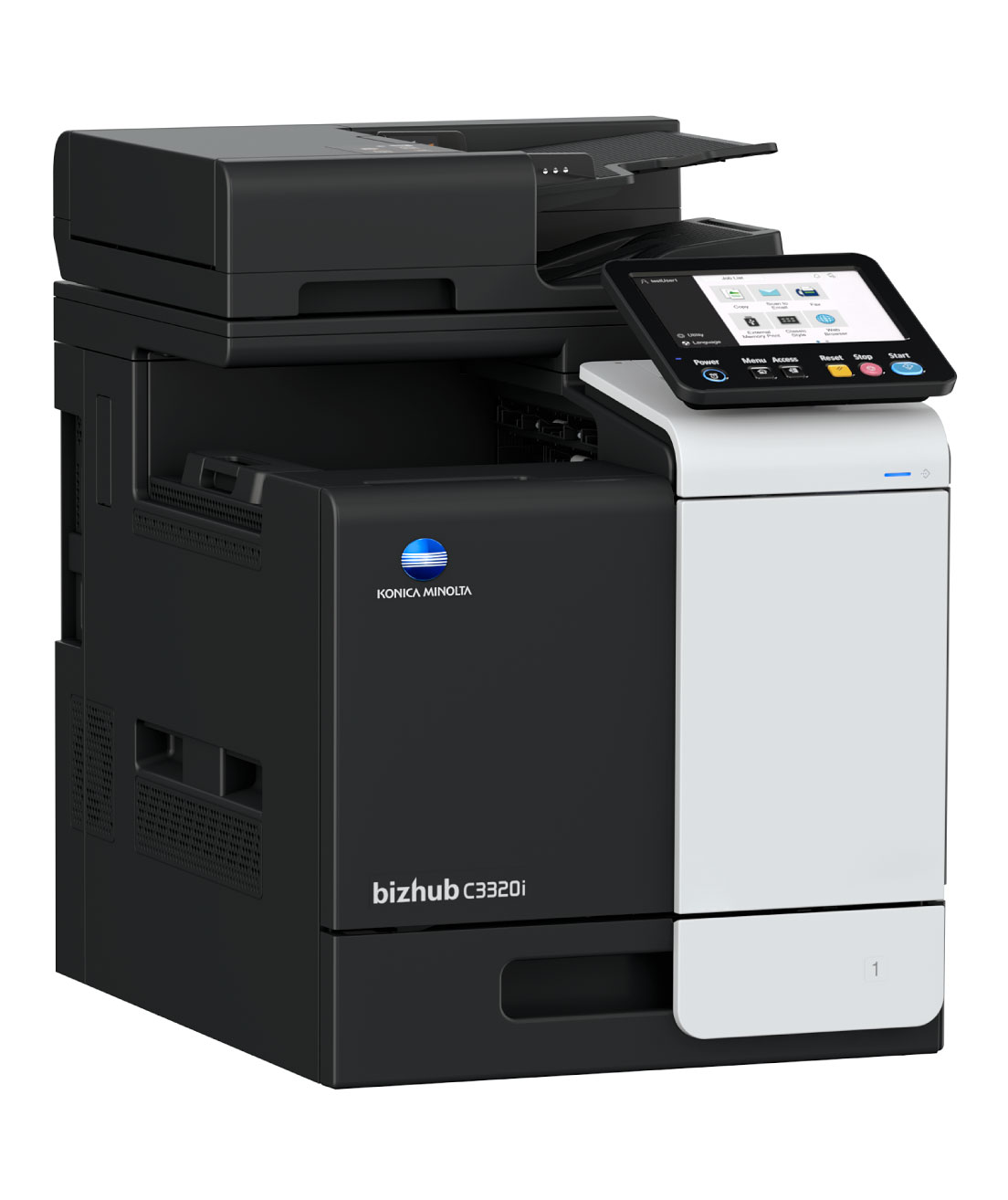 Bizhub C3220i Does the bizhub C3220i support color printing and scanning?